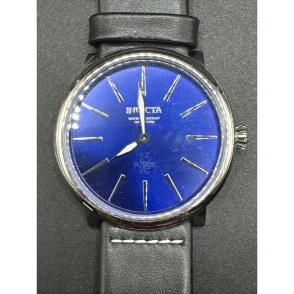 47mm Invicta Blue Dial Watch NOS New Battery T20 - Picture 1 of 6
